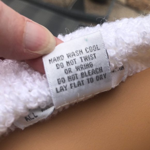 Vintage 90s Sideffects Open Cardigan Sweater Lagenlook Acrylic Ivory Boucle Knit - Picture 6 of 6